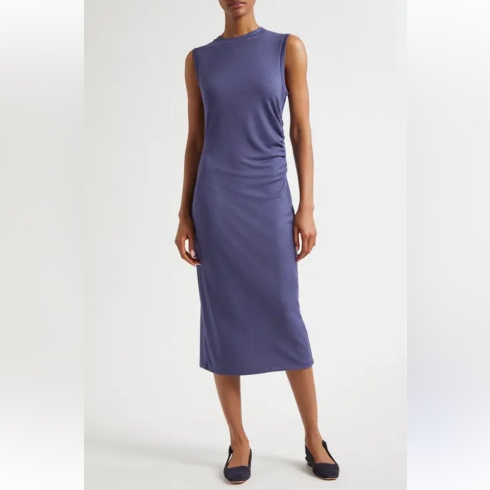Vince Side Drape Tank Dress
